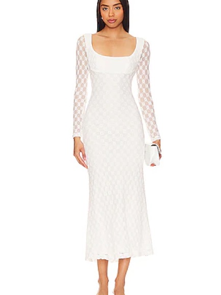 Bardot Adoni Long-Sleeve Lace Midi Dress